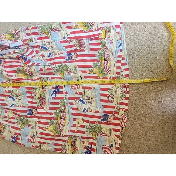 Vintage Alexander Campbell,red skirt,faux wrap, scarf design,sz 4 - Picture 9 of 10